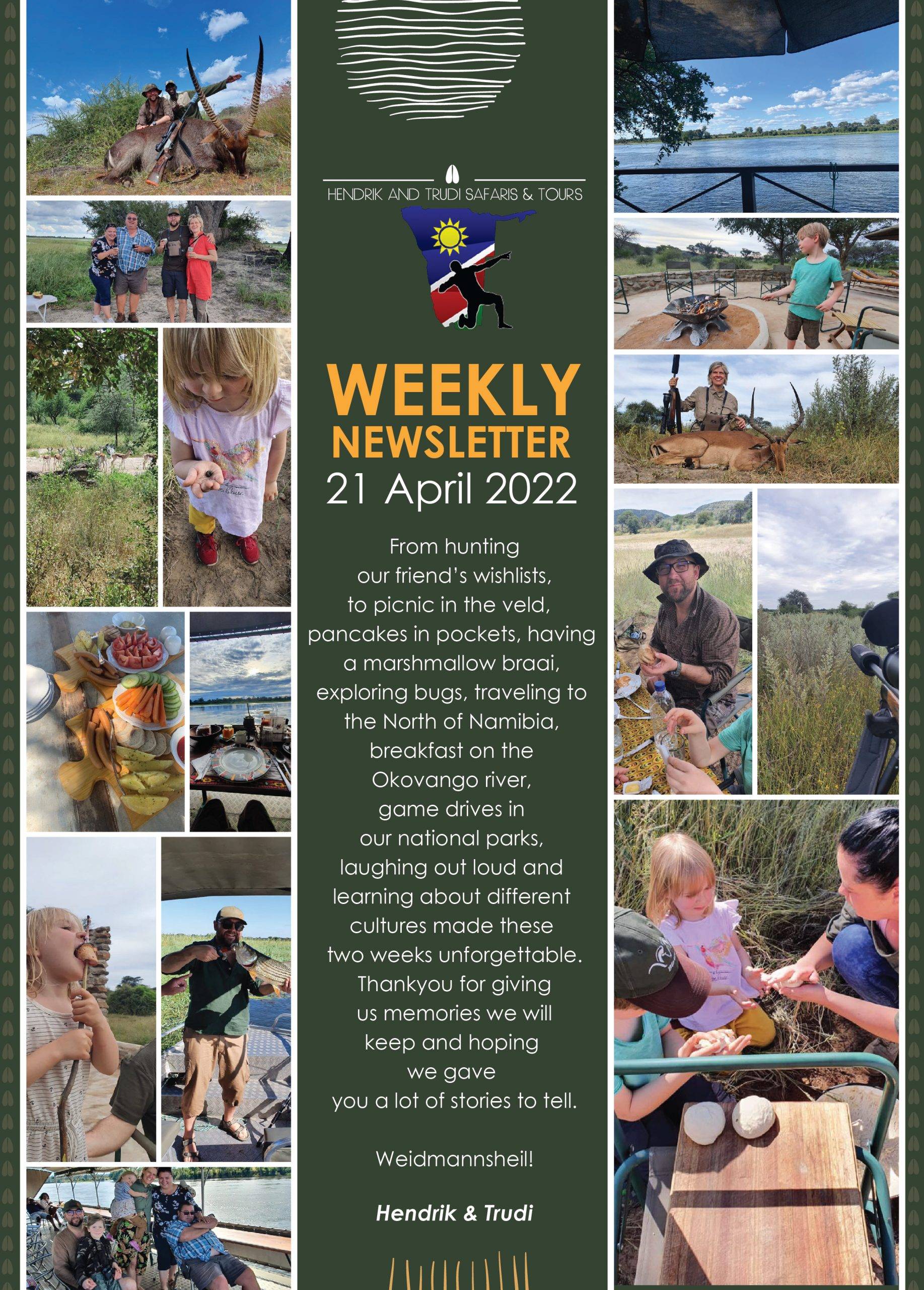 NEWS OF THE DAY 3-01 Hendrik and Trudi safari's weekly newsletter
