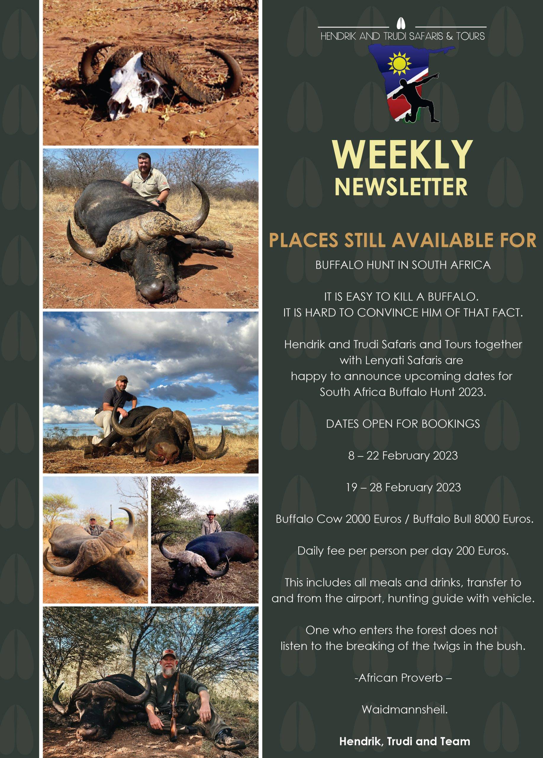 NEWS OF THE DAY-01 Hendrik and Trudi Safaris September Newsletter