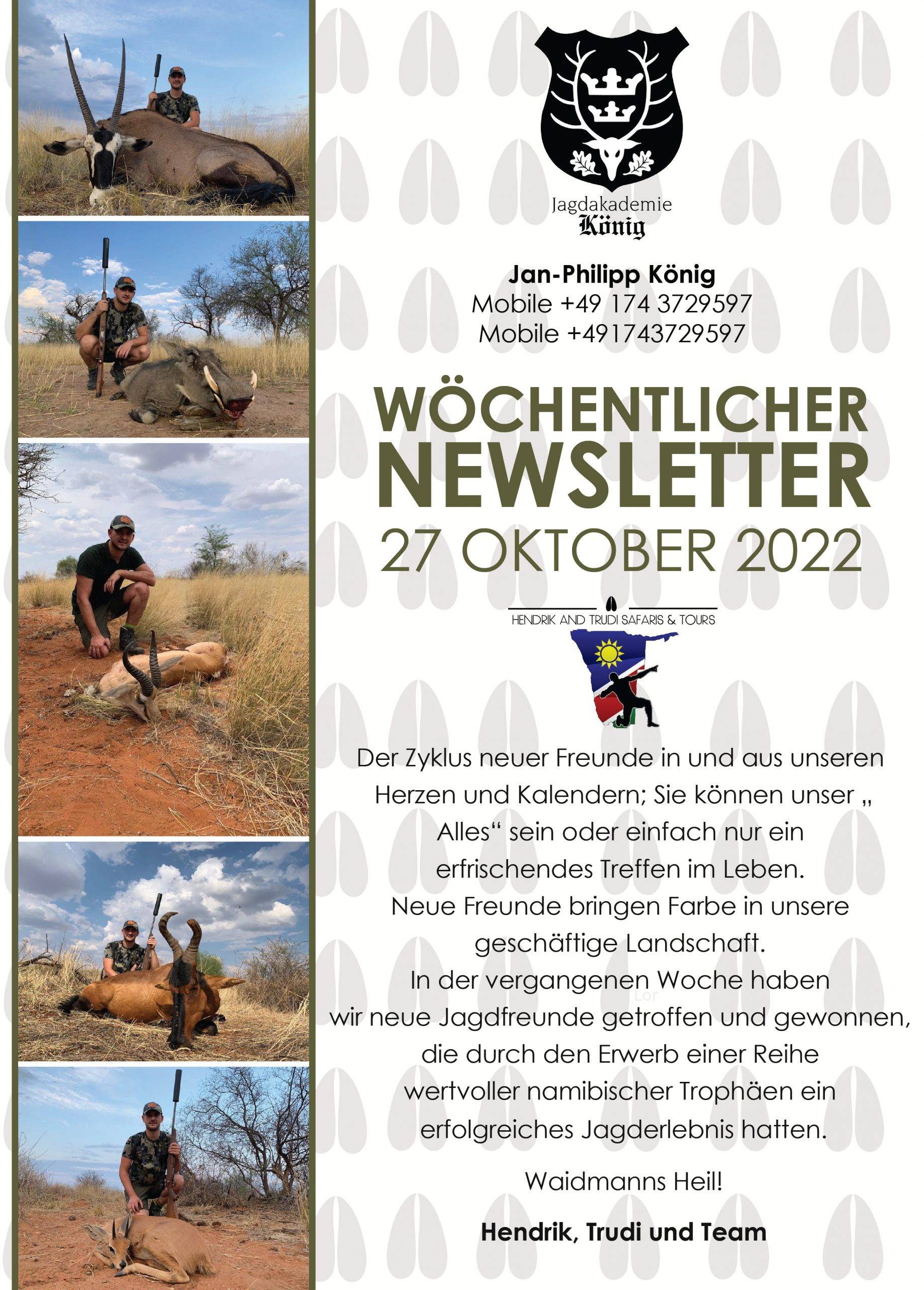 GERMAN 27 OCT-01 Hendrik and Trudi Newsletter