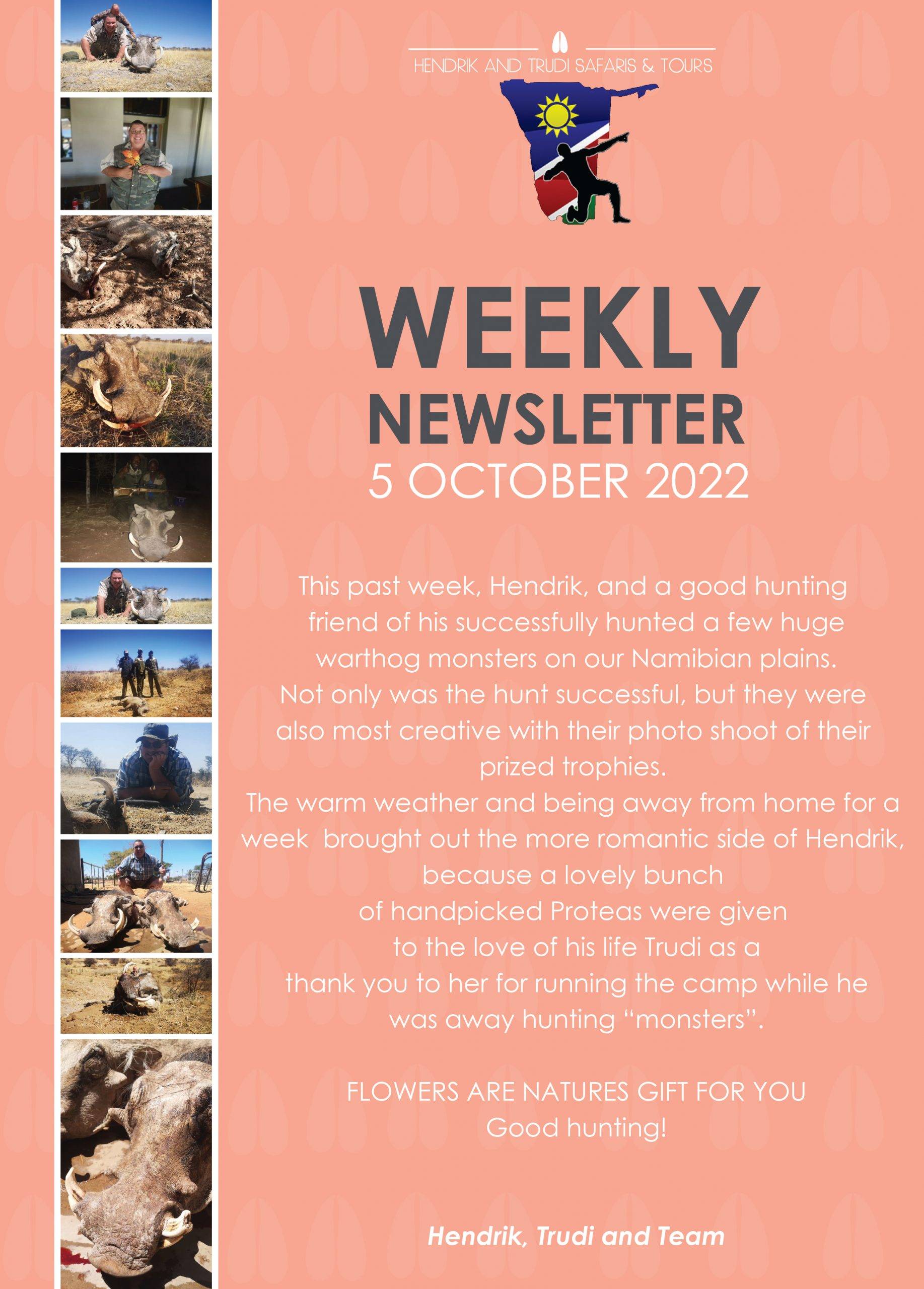 Weekly newsletter 5 October English Hendrik and Trudi Safaris September Newsletter