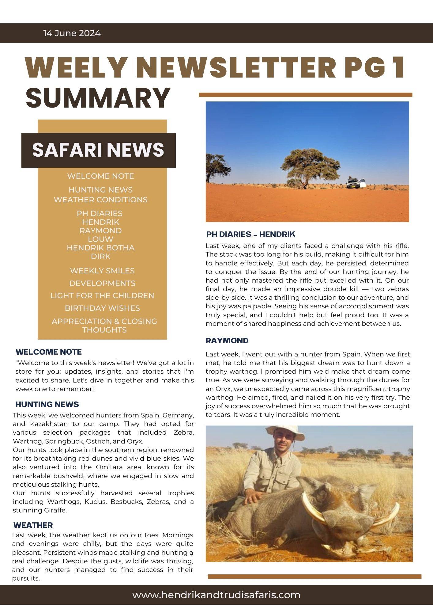 Newletter 14 June pg 1