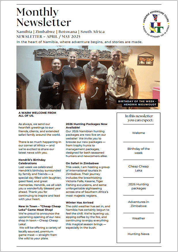 Click to Download May 2025 Newsletter