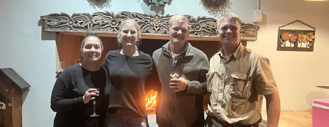 Group enjoying birthday celebration in Namibia